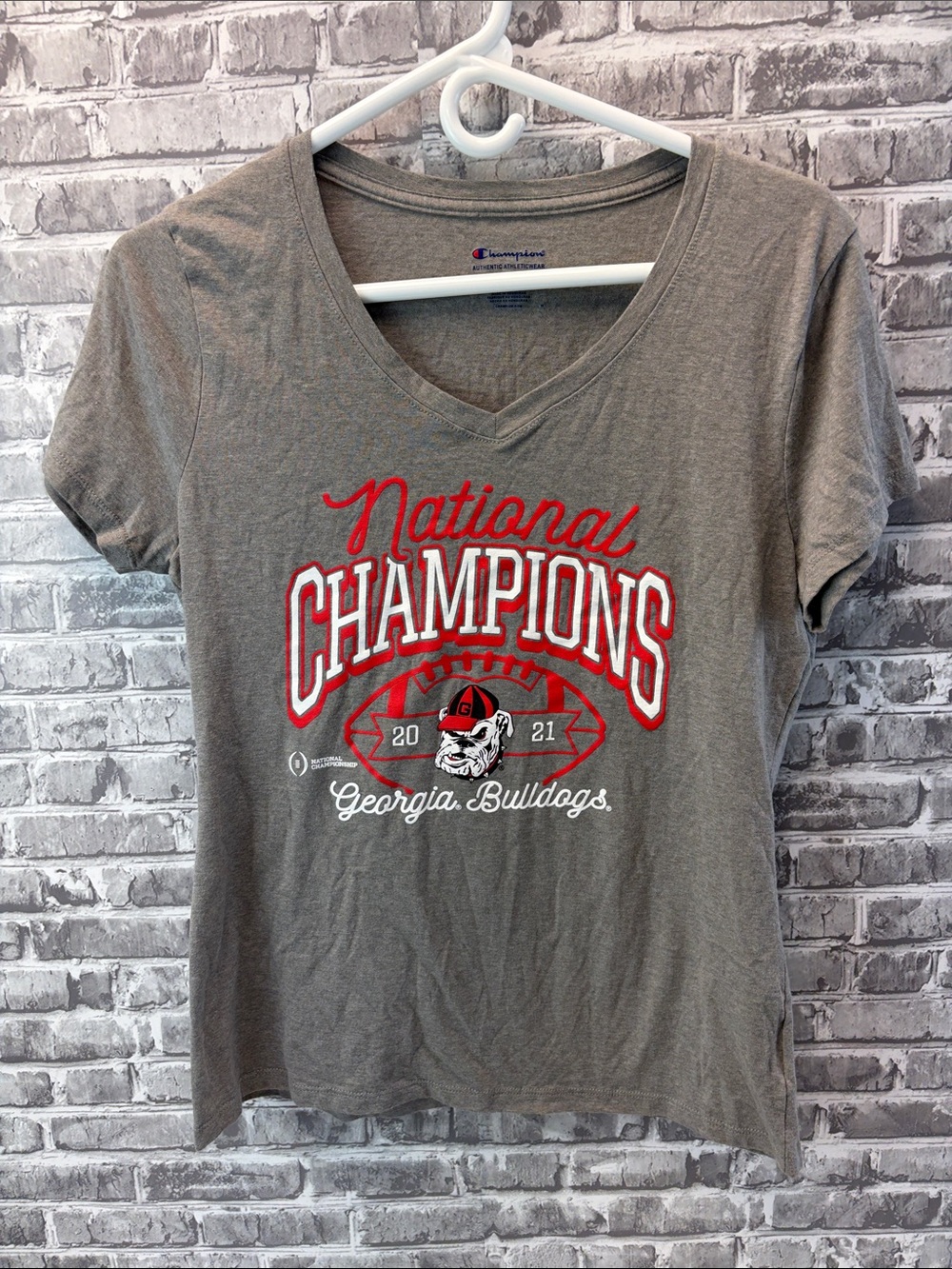 Georgia Bulldogs‎ 
Champion Georgia Bulldogs "National Champions" Gray Tee